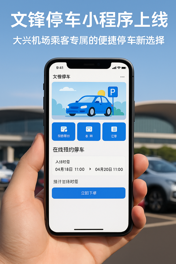 **文鋒停車(chē)小程序：手機(jī)上輕松下單，機(jī)場(chǎng)停車(chē)更簡(jiǎn)單**